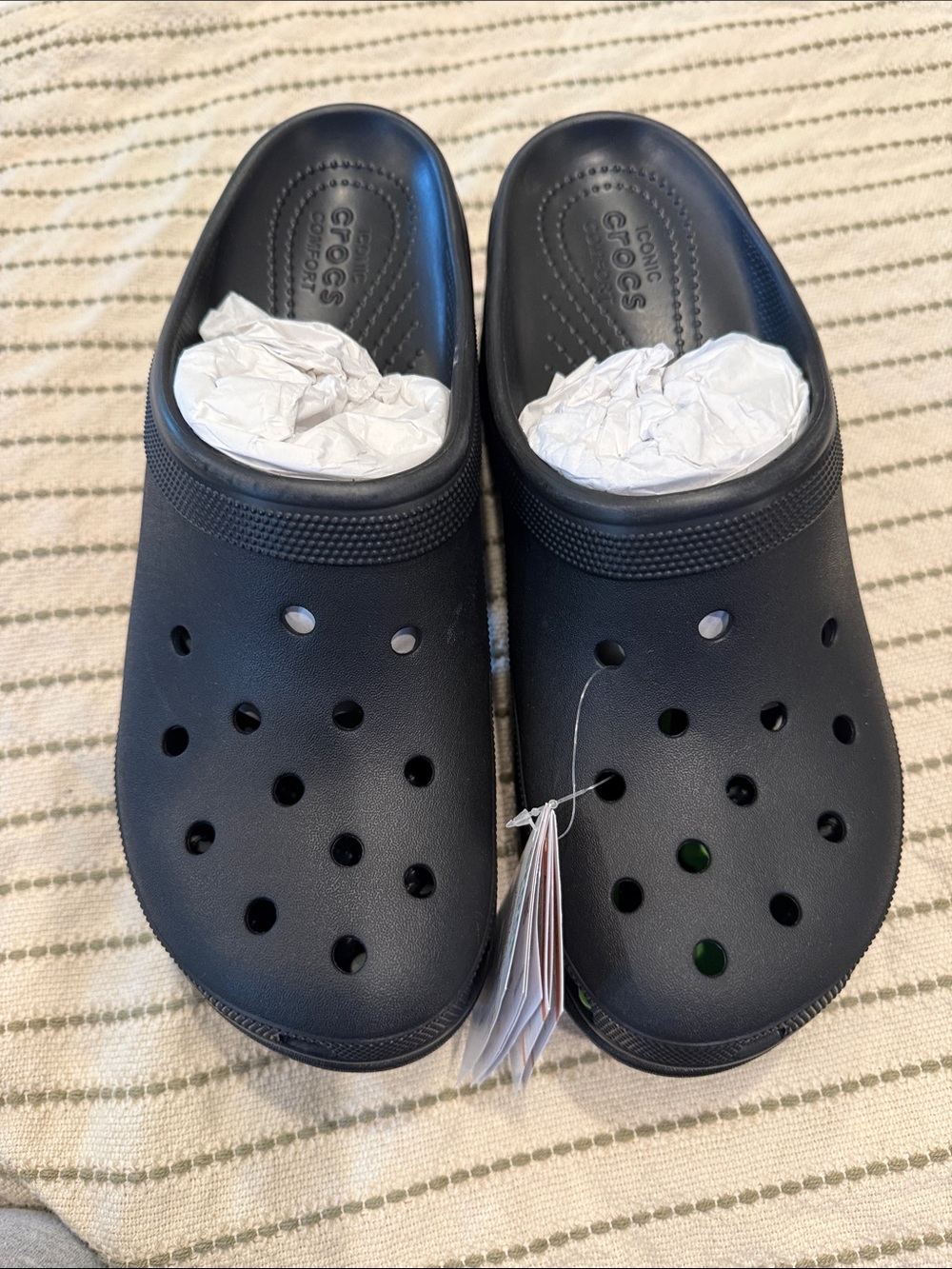NWT- UNISEX CLASSIC SIREN CROCS BLACK- Men 10 Women 12
